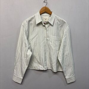 Uniqlo x JW Anderson Women Button Down Shirt Top Size Large Stripes C031 -19